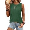imageATHMILE Womens Tank Tops Summer Spring Sleeveless Casual Cute Basic Trendy Loose Flowy Beach Shirt Vacation Outfits 2025Dark Green