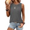 imageATHMILE Womens Tank Tops Summer Spring Sleeveless Casual Cute Basic Trendy Loose Flowy Beach Shirt Vacation Outfits 2025Grey