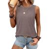 imageATHMILE Womens Tank Tops Summer Spring Sleeveless Casual Cute Basic Trendy Loose Flowy Beach Shirt Vacation Outfits 2025Grey Purple