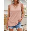 imageATHMILE Women Summer V Neck Tank Top Sleeveless Spring Tee Beach Vacation TopsPink