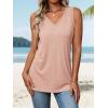 imageATHMILE Women Summer V Neck Tank Top Sleeveless Spring Tee Beach Vacation TopsPink
