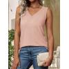 imageATHMILE Women Summer V Neck Tank Top Sleeveless Spring Tee Beach Vacation TopsPink