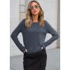 imageATHMILE Long Sleeve Shirts for Women Basic Business Casual Tops Work Clothes 2025 Fall Fashion OutfitsNavy