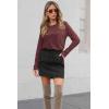 imageATHMILE Long Sleeve Shirts for Women Basic Business Casual Tops Work Clothes 2025 Fall Fashion OutfitsWine Red