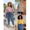 imageATHMILE Womens Summer Oversized Shirts V Neck Plus Size Spring Workout Tops Beach Vacation 2025 Gym ClothesRed