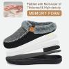 imageATHMILE Mens Slippers Slip On Moccasin Indoor Outdoor Warm Fuzzy Comfy House Shoes Fluffy Wide Loafer Home Bedroom SlippersBlack Black Wool