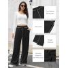 imageATHMILE Women Sweatpants Soft Jogging Straight Pajama Sweats Wide Leg Sweatpants Women Lounge Pants Joggers 2025Black