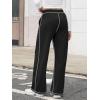 imageATHMILE Women Sweatpants Soft Jogging Straight Pajama Sweats Wide Leg Sweatpants Women Lounge Pants Joggers 2025Black