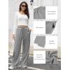 imageATHMILE Women Sweatpants Soft Jogging Straight Pajama Sweats Wide Leg Sweatpants Women Lounge Pants Joggers 2025Grey