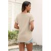 imageATHMILE Womens Tops Summer Sweaters Regular Fit Short Sleeve Shirts Fashion Dressy Casual Business Tunic Blouses 2025Apricot