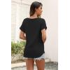 imageATHMILE Womens Tops Summer Sweaters Regular Fit Short Sleeve Shirts Fashion Dressy Casual Business Tunic Blouses 2025Black
