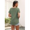 imageATHMILE Womens Tops Summer Sweaters Regular Fit Short Sleeve Shirts Fashion Dressy Casual Business Tunic Blouses 2025Green