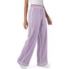 imageATHMILE Women Sweatpants Soft Jogging Straight Pajama Sweats Wide Leg Sweatpants Women Lounge Pants Joggers 2025Purple