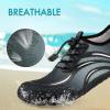 imageATHMILE Water Shoes for Women Men Quick Dry Beach Barefoot Aqua Swim Shoes NonSlip for Wading Rafting Hiking KayakingB Grey
