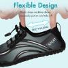 imageATHMILE Water Shoes for Women Men Quick Dry Beach Barefoot Aqua Swim Shoes NonSlip for Wading Rafting Hiking KayakingB Grey