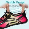 imageATHMILE Water Shoes for Women Men Quick Dry Beach Barefoot Aqua Swim Shoes NonSlip for Wading Rafting Hiking KayakingB Pink Yellow