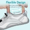imageATHMILE Water Shoes for Women Men Quick Dry Beach Barefoot Aqua Swim Shoes NonSlip for Wading Rafting Hiking KayakingB White