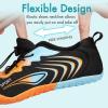 imageATHMILE Water Shoes for Women Men Quick Dry Beach Barefoot Aqua Swim Shoes NonSlip for Wading Rafting Hiking KayakingC Orange