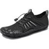 imageATHMILE Water Shoes for Women Men Quick Dry Beach Barefoot Aqua Swim Shoes NonSlip for Wading Rafting Hiking KayakingA Black