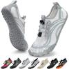 imageATHMILE Water Shoes for Women Men Quick Dry Beach Barefoot Aqua Swim Shoes NonSlip for Wading Rafting Hiking KayakingB White