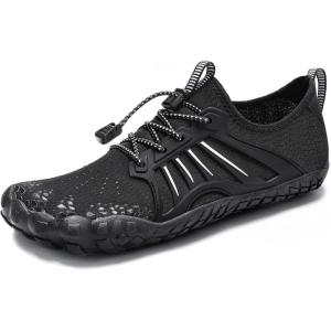 imageATHMILE Water Shoes for Women Men Quick Dry Beach Barefoot Aqua Swim Shoes NonSlip for Wading Rafting Hiking KayakingA Black
