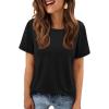 imageATHMILE Womens T Shirt Summer Tops Short Sleeve Fashion School Teachers Clothes 2025 Spring Beach Vacation TrendyBlack
