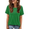 imageATHMILE Womens T Shirt Summer Tops Short Sleeve Fashion School Teachers Clothes 2025 Spring Beach Vacation TrendyGreen