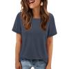 imageATHMILE Womens T Shirt Summer Tops Short Sleeve Fashion School Teachers Clothes 2025 Spring Beach Vacation TrendyNavy