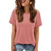 imageATHMILE Womens T Shirt Summer Tops Short Sleeve Fashion School Teachers Clothes 2025 Spring Beach Vacation TrendyPink