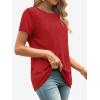 imageATHMILE Womens T Shirt Summer Tops Short Sleeve Fashion School Teachers Clothes 2025 Spring Beach Vacation TrendyRed