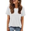 imageATHMILE Womens T Shirt Summer Tops Short Sleeve Fashion School Teachers Clothes 2025 Spring Beach Vacation TrendyWhite