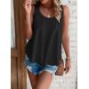 imageATHMILE Womens Tank Tops Sleeveless Eyelet Embroidery Scoop Neck Loose Fit Casual Summer Flowy BeachBlack