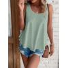 imageATHMILE Womens Tank Tops Sleeveless Eyelet Embroidery Scoop Neck Loose Fit Casual Summer Flowy BeachGreen