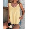 imageATHMILE Womens Tank Tops Sleeveless Eyelet Embroidery Scoop Neck Loose Fit Casual Summer Flowy BeachLightyellow