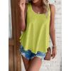 imageATHMILE Womens Tank Tops Sleeveless Eyelet Embroidery Scoop Neck Loose Fit Casual Summer Flowy BeachLime Green