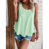 imageATHMILE Womens Tank Tops Sleeveless Eyelet Embroidery Scoop Neck Loose Fit Casual Summer Flowy BeachMintgreen