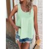 imageATHMILE Womens Tank Tops Sleeveless Eyelet Embroidery Scoop Neck Loose Fit Casual Summer Flowy BeachMintgreen