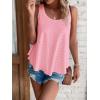 imageATHMILE Womens Tank Tops Sleeveless Eyelet Embroidery Scoop Neck Loose Fit Casual Summer Flowy BeachPink