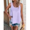 imageATHMILE Womens Tank Tops Sleeveless Eyelet Embroidery Scoop Neck Loose Fit Casual Summer Flowy BeachPurple