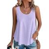 imageATHMILE Womens Tank Tops Sleeveless Eyelet Embroidery Scoop Neck Loose Fit Casual Summer Flowy BeachPurple