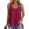 imageATHMILE Womens Tank Tops Sleeveless Eyelet Embroidery Scoop Neck Loose Fit Casual Summer Flowy BeachWinered
