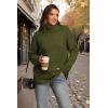 imageATHMILE Oversized Chunky Sweaters for Women Fall Turtleneck Long Sleeve Knit Pullover Tops 2025 Winter Fashion ClothesArmy Green