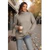 imageATHMILE Oversized Chunky Sweaters for Women Fall Turtleneck Long Sleeve Knit Pullover Tops 2025 Winter Fashion ClothesKhaki