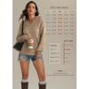 imageATHMILE Sweaters for Women Fall Outfits Oversized Long Sleeve V Neck Crochet Sweaters Lightweight Knit Pullover JumperCamel