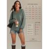 imageATHMILE Sweaters for Women Fall Outfits Oversized Long Sleeve V Neck Crochet Sweaters Lightweight Knit Pullover JumperMist Green