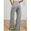 imageATHMILE Sweatpants Women Fall Outfits Wide Leg Baggy Pants HighWaisted Drawstring Sweat Pants Fashion Joggers with PocketGrey