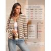 imageATHMILE Women Striped Cardigan Sweaters Button Down Cropped Fall Fashion Outfits Winter Clothes Knit Lady Jackets Coat 2025Apricot White Stripe