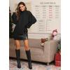 imageATHMILE Womens Fall Fashion Oversized Sweaters Chunky Knit Mock Neck Long Sleeve Casual Trendy Pullover Winter Clothes 2025Black