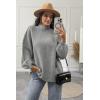 imageATHMILE Womens Fall Fashion Oversized Sweaters Chunky Knit Mock Neck Long Sleeve Casual Trendy Pullover Winter Clothes 2025Grey