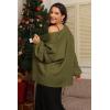 imageATHMILE Womens Fall Oversized Cardigan Sweaters Long Lantern Sleeve Knit Open Front Lightweight Winter Fashion Clothes 2025Army Green